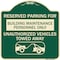 Signmission Reserved Parking for Building Maintenance Personnel Only Unauthorized Vehicles Towed, G-1818-23129 A-DES-G-1818-23129 - alternate 1